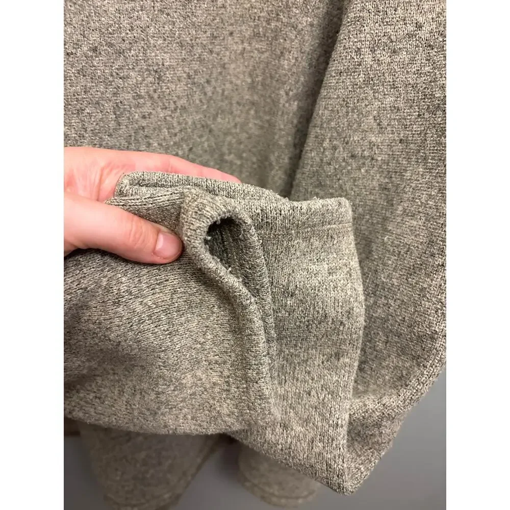 The North Face khaki stone heather quarter--zip fleece pullover Size XL
